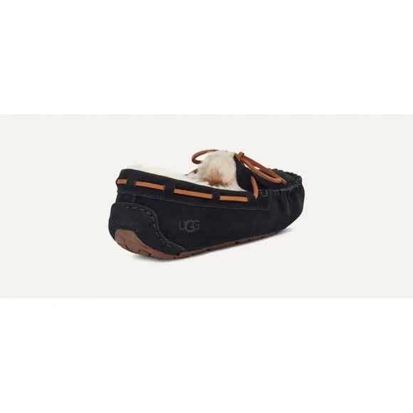 UGG Dakota Moccasin Suede Wool Slipper Black women's sz 12/Men's 9