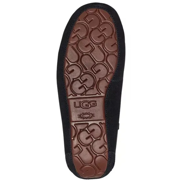 UGG Dakota Moccasin Suede Wool Slipper Black women's sz 12/Men's 9