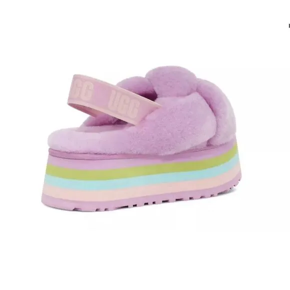UGG Disco Knot Slide Platform Sandal in Wildflower Size 9