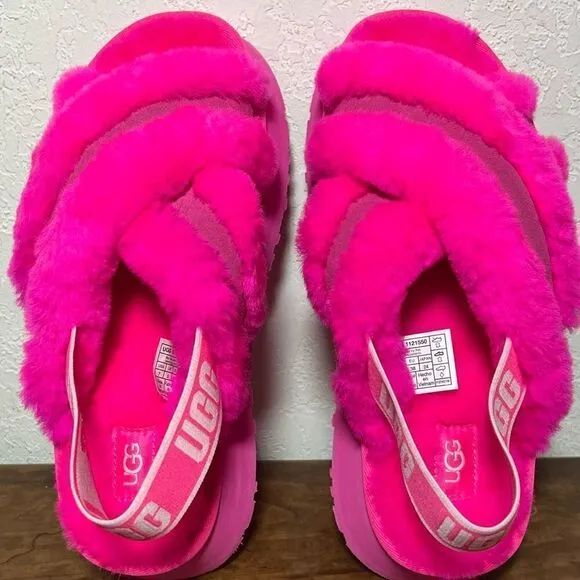 UGG Disco Cross Slide Slippers in Taffy Pink 7