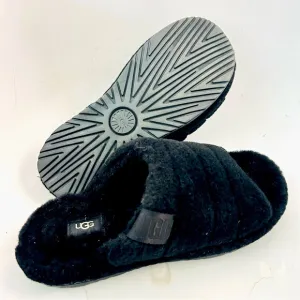 UGG Fluff You Black Fluffy Indoor/Outdoor Slippers Unisex Mens 9 / Womens 11 NEW