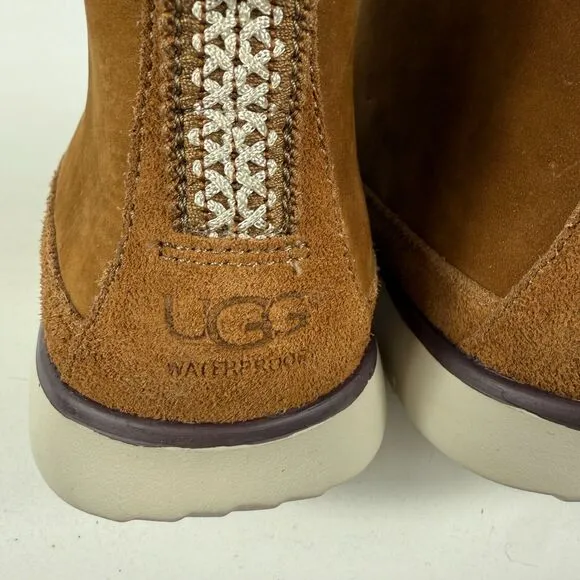 UGG Freamon Chukka Boot Men's 12 Brown Suede Lace-Up Waterproof Mid Calf 1094358