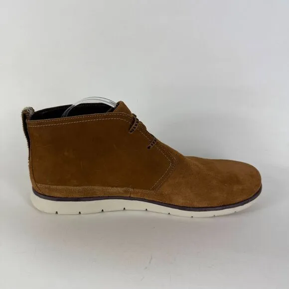 UGG Freamon Chukka Boot Men's 12 Brown Suede Lace-Up Waterproof Mid Calf 1094358