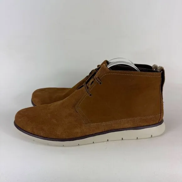 UGG Freamon Chukka Boot Men's 12 Brown Suede Lace-Up Waterproof Mid Calf 1094358