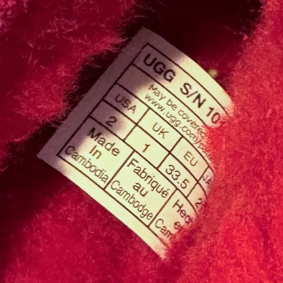 UGG Girls Tasman II Slippers - Samba Red