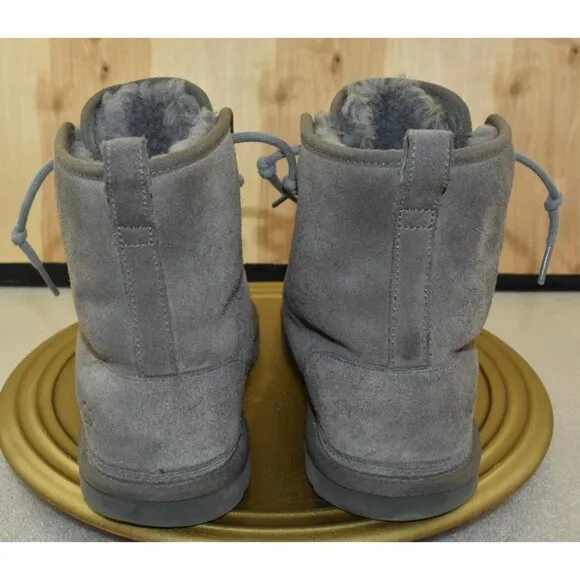 UGG Harkley Men's Boots Size 11 Charcoal Grey Sheepskin Waterproof