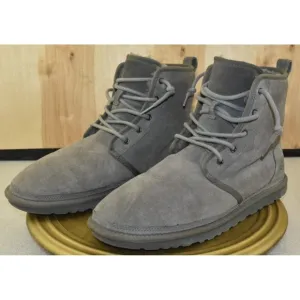 UGG Harkley Men's Boots Size 11 Charcoal Grey Sheepskin Waterproof