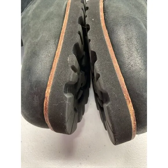 Ugg Hendren  Boots Men’s US 12 Black Leather Waterproof  1008140  side zip