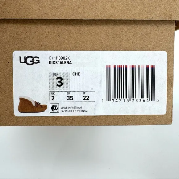 UGG Kids Alena Slipper in Chestnut Size 3 Kids / 5 Woman