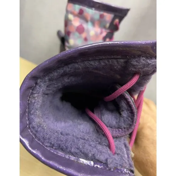 UGG Kids Butte II Boots 1005581K Purple Wool Lined Waterproof Snow Boots Size 2