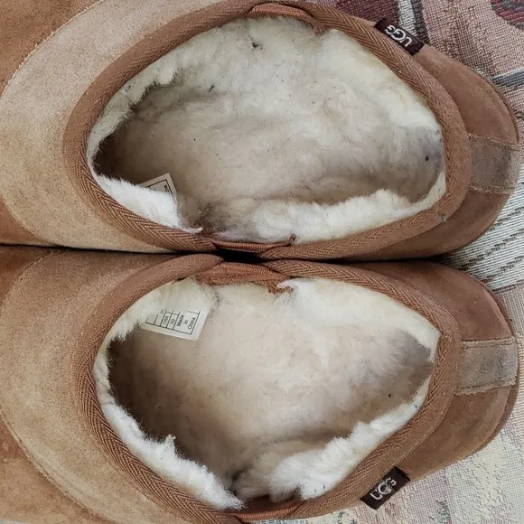 UGG Leisure Slip On Men's Suede Sheepskin Slipper Tan, Size 10
