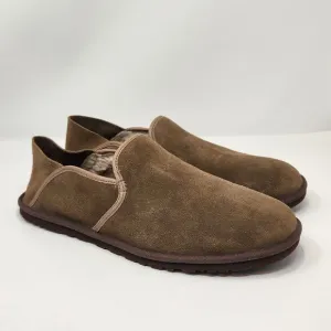 UGG Men Cooke Brown Suede Slippers Size 11 Wool Lined Indoor Outdoor Slip On