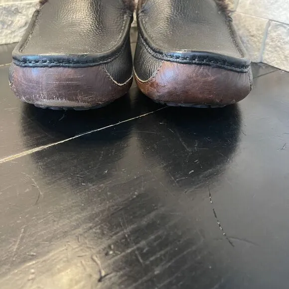 Ugg Men's Ascot Brown Slippers Fully Lined Brown Faux Fur Size 9 US