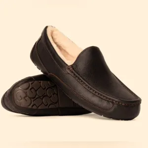 UGG Men's Ascot Leather Indoor/ Outdoor Slippers |Size 11