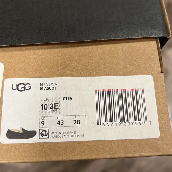 🔥🔥UGG Men’s Ascot Lined Indoor Outdoor Slippers in tea color