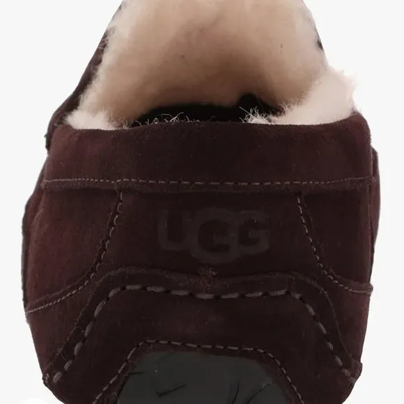 UGG mens  Ascot suede shearling slippers Espresso sz 8
