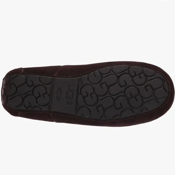 UGG mens  Ascot suede shearling slippers Espresso sz 8