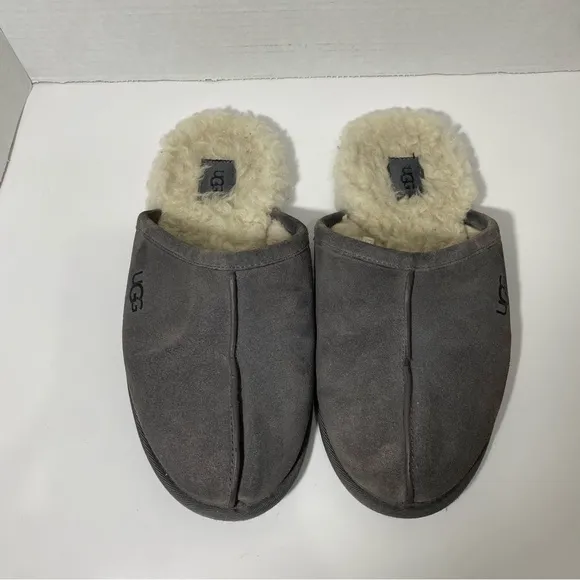 Ugg Men's Scuff Suede Grey Slippers Size 10