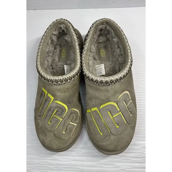 Ugg Men’s Tasman Graphic Shadow Slippers 1129140 Suede Pumice Sz 8/41