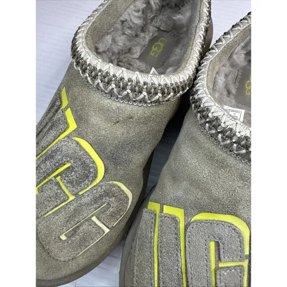 Ugg Men’s Tasman Graphic Shadow Slippers 1129140 Suede Pumice Sz 8/41