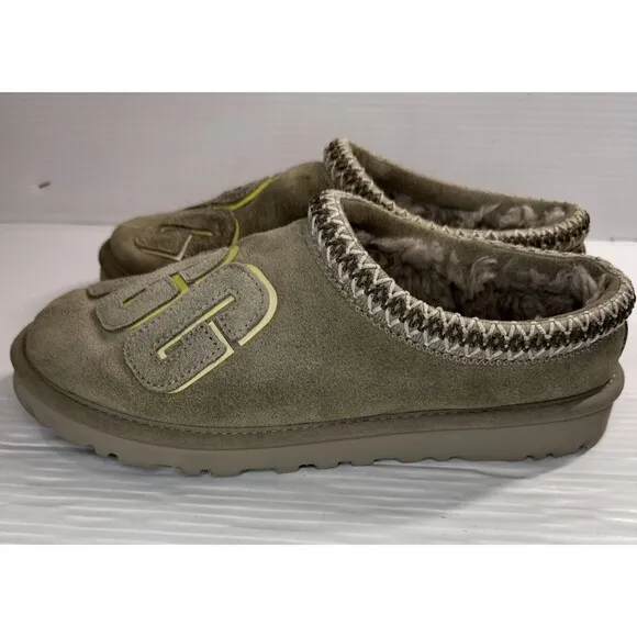 Ugg Men’s Tasman Graphic Shadow Slippers 1129140 Suede Pumice Sz 8/41