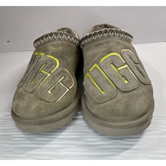Ugg Men’s Tasman Graphic Shadow Slippers 1129140 Suede Pumice Sz 8/41