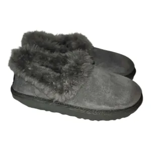 UGG Nita Women's Gray Fur-Lined Slip-On Shoes slippers