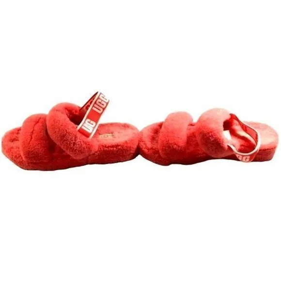 UGG Oh Yeah‎ Pop Coral Slippers  SZ  8 EUC