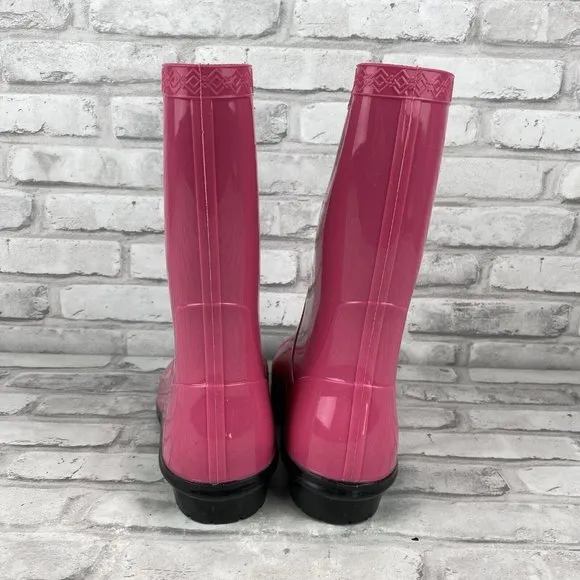 UGG Raana 1014340K Diva Pink Tall Pull Up Waterproof Mid Calf Rain Boots Girls 6