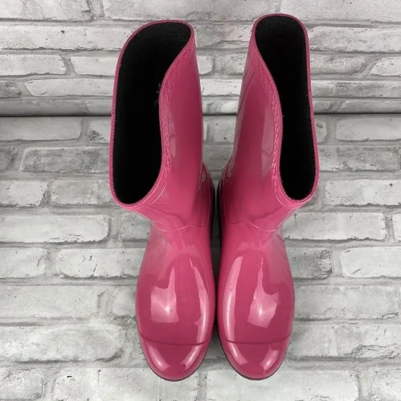 UGG Raana 1014340K Diva Pink Tall Pull Up Waterproof Mid Calf Rain Boots Girls 6