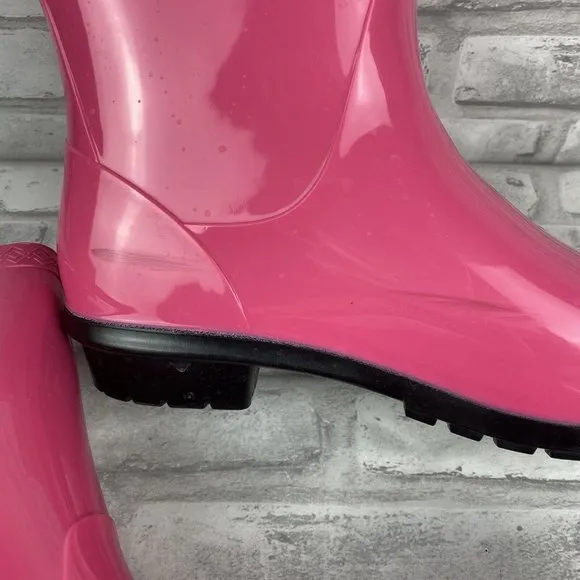 UGG Raana 1014340K Diva Pink Tall Pull Up Waterproof Mid Calf Rain Boots Girls 6