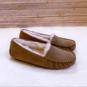UGG Scalloped Moc Chestnut Slippers