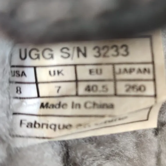 UGG Slippers Ascot Wool Gray Suede Moc Toe Moccasin Slip On Loafer Lined Men's 8