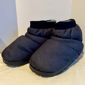 UGG Spaceslider Boots Women's 8 Chracoal Black Jersey Bootie Slippers Lined Cozy