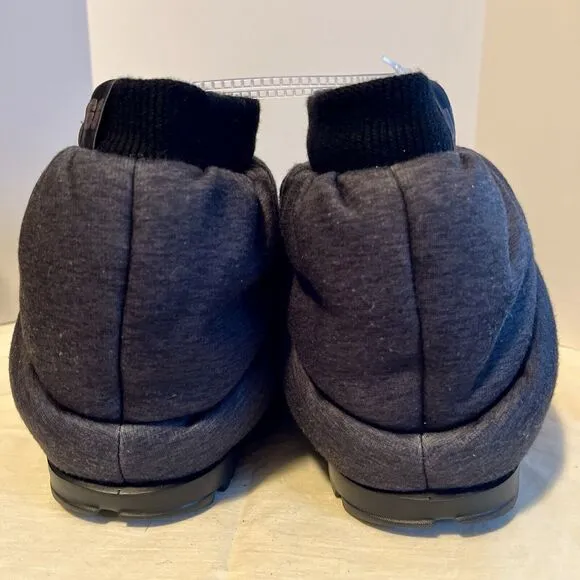 UGG Spaceslider Boots Women's 8 Chracoal Black Jersey Bootie Slippers Lined Cozy