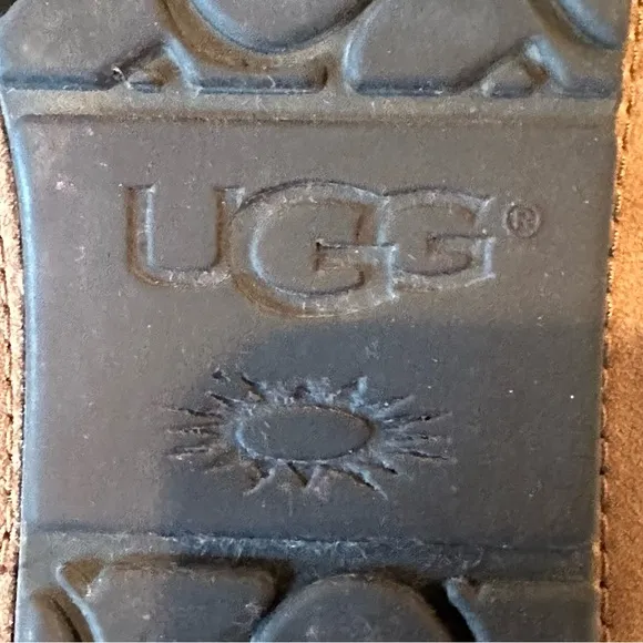 UGG Tan Olsen Leather Slippers