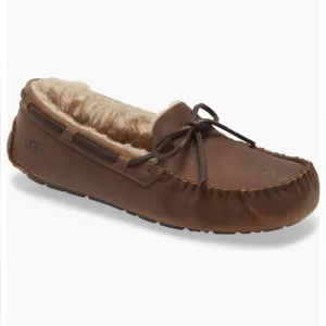 UGG Tan Olsen Leather Slippers