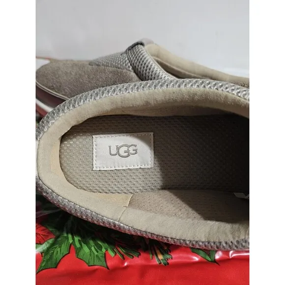 UGG Tasman IOE (Inside Outside Everywhere) Men's Suede Slipper Beige Size 10 NEW