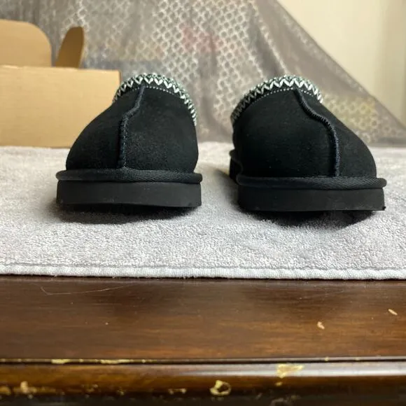 UGG Tasman Slippers Women 6 Cozy Black Slip On Embroidered Boho