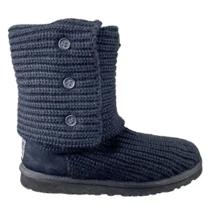 UGG Women’s Black Knit Cardy Pull On Winter Boot Size US 6