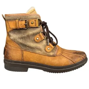 Ugg Women's Cecile Brown Waterproof Ankle Boots Size US 7