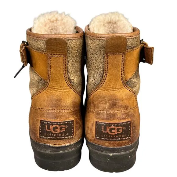 Ugg Women's Cecile Brown Waterproof Ankle Boots Size US 7