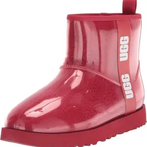 UGG Women's Classic Clear Mini Boot Size 9. Red. WATERPROOF New without Box