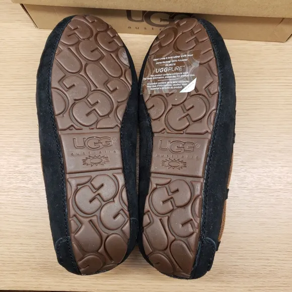 UGG Womens Dakota Moccasin Black Indoor Outdoor Slippers
