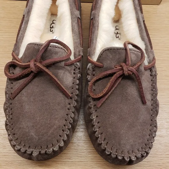 UGG Womens Dakota Moccasin Espresso Indoor Outdoor Slippers