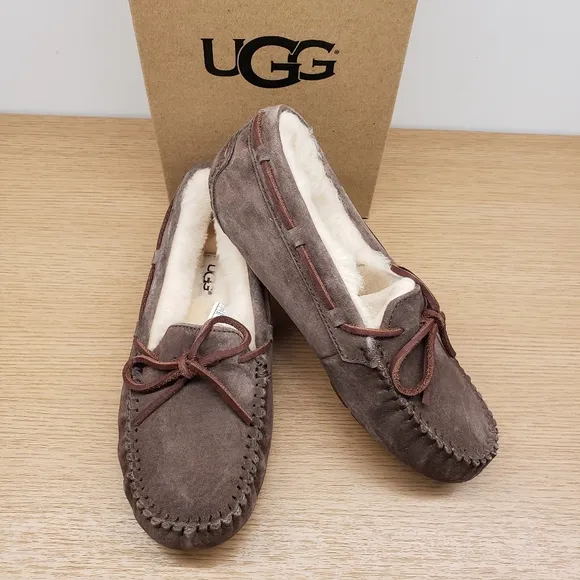 UGG Womens Dakota Moccasin Espresso Indoor Outdoor Slippers