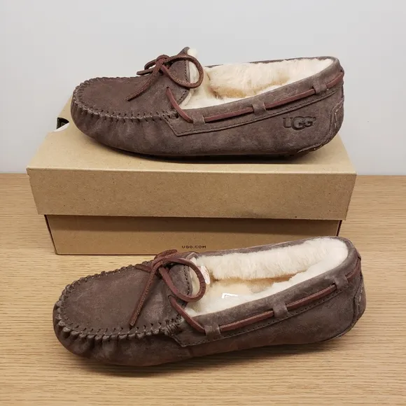 UGG Womens Dakota Moccasin Espresso Indoor Outdoor Slippers