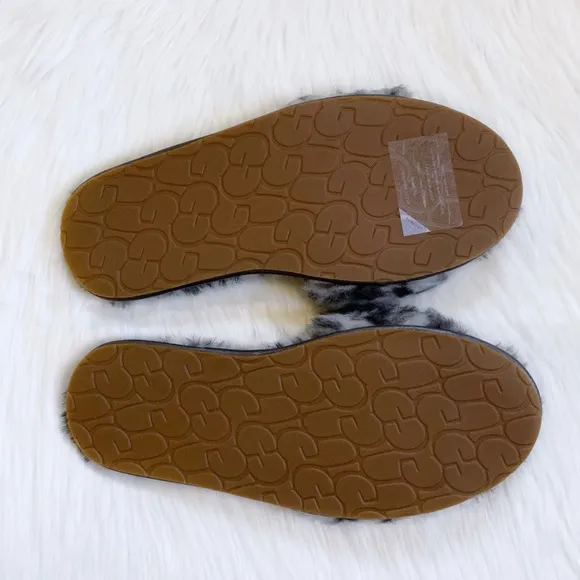 UGG Women’s Fluff Slide II Leopard Sheepskin Slippers