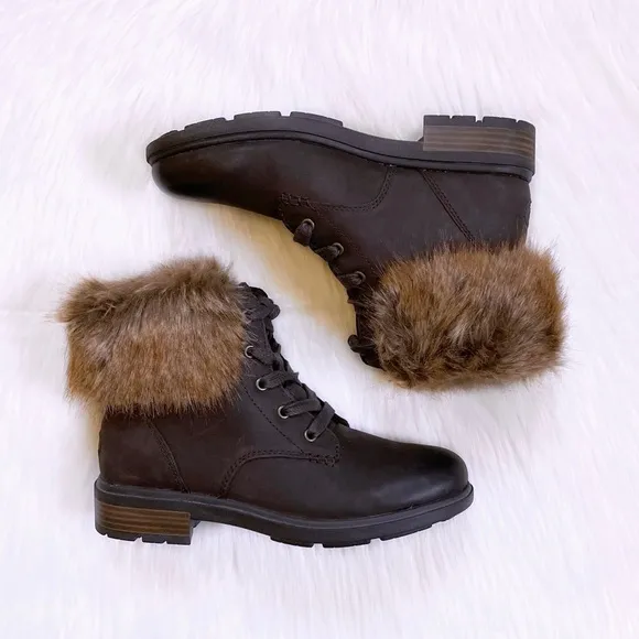 UGG Women’s Harrison Lace Tipped Stout Leather Waterproof Boots