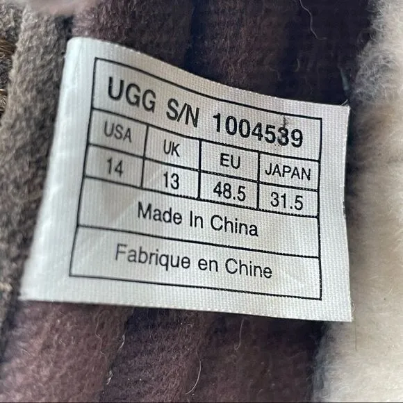UGG  Ascot Brown Wool Slippers